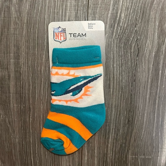 NFL Infant Miami Dolphins Team Apparel Socks - Picture 1 of 3